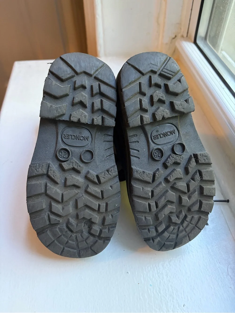 Moncler Kids Navy/Black Winter Snow Boots with Fleece Lining
